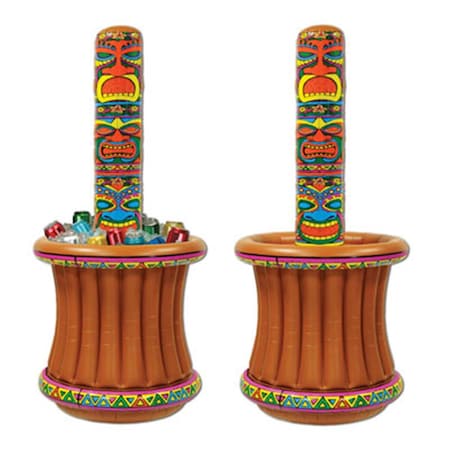 Goldengifts Inflatable Tiki Totem Cooler, 6PK GO1864162